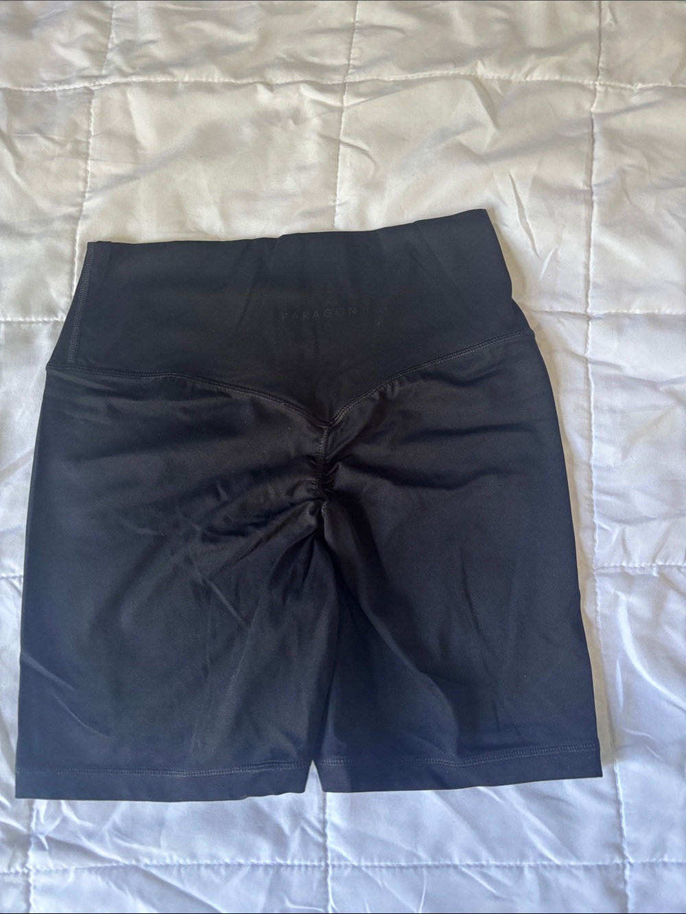 PARAGON | Black High-Waist Scrunch Bike Shorts